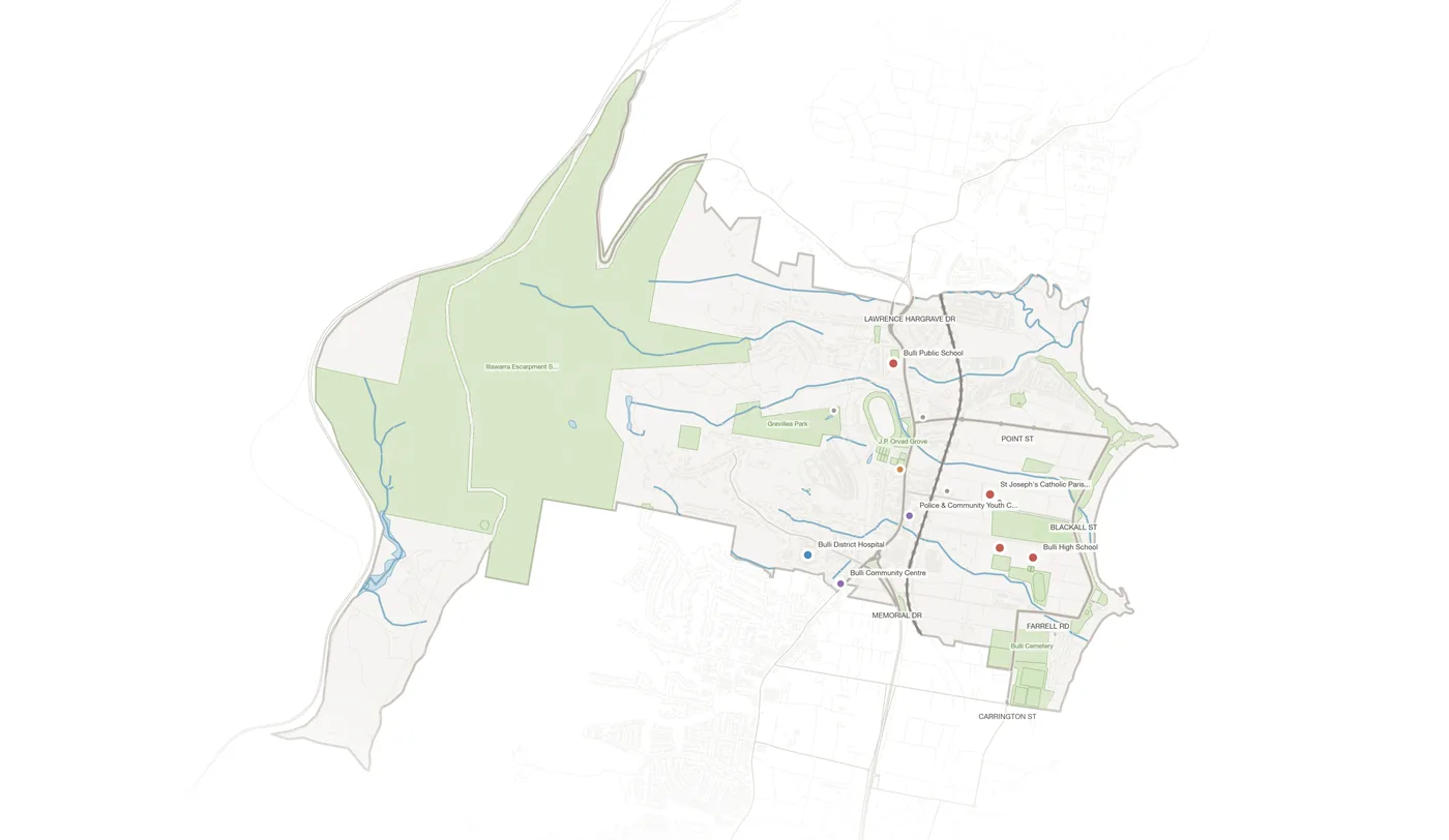 Bulli urban fabric map
