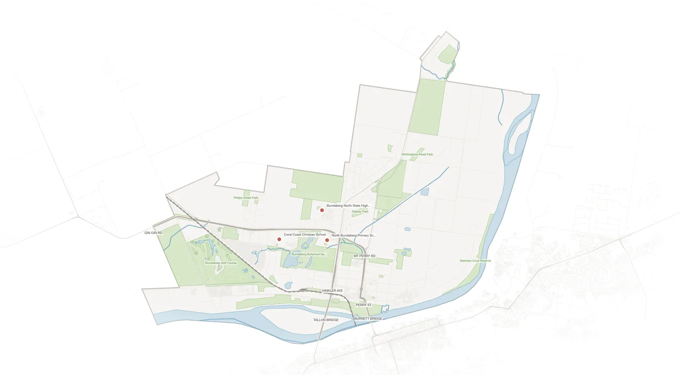 Bundaberg North urban fabric map