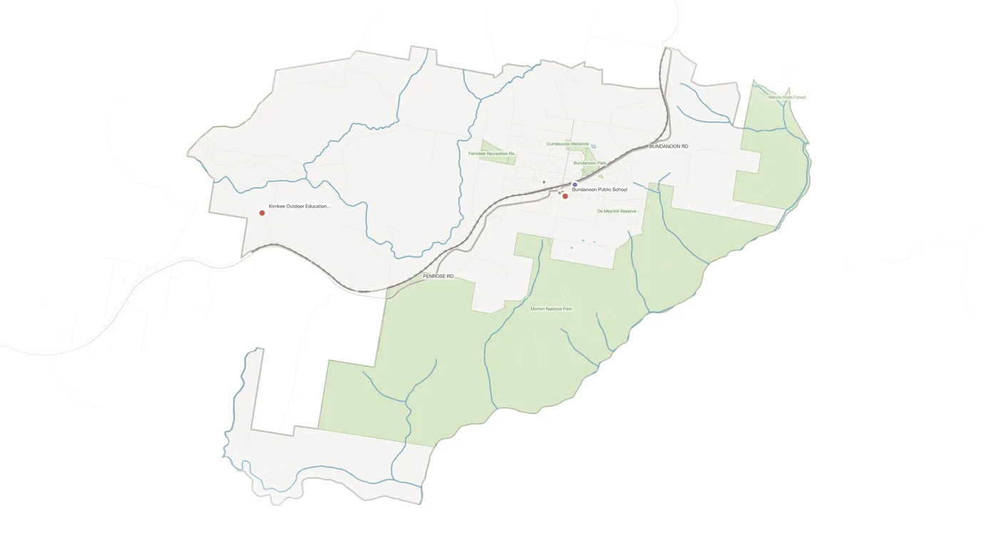 Bundanoon urban fabric map