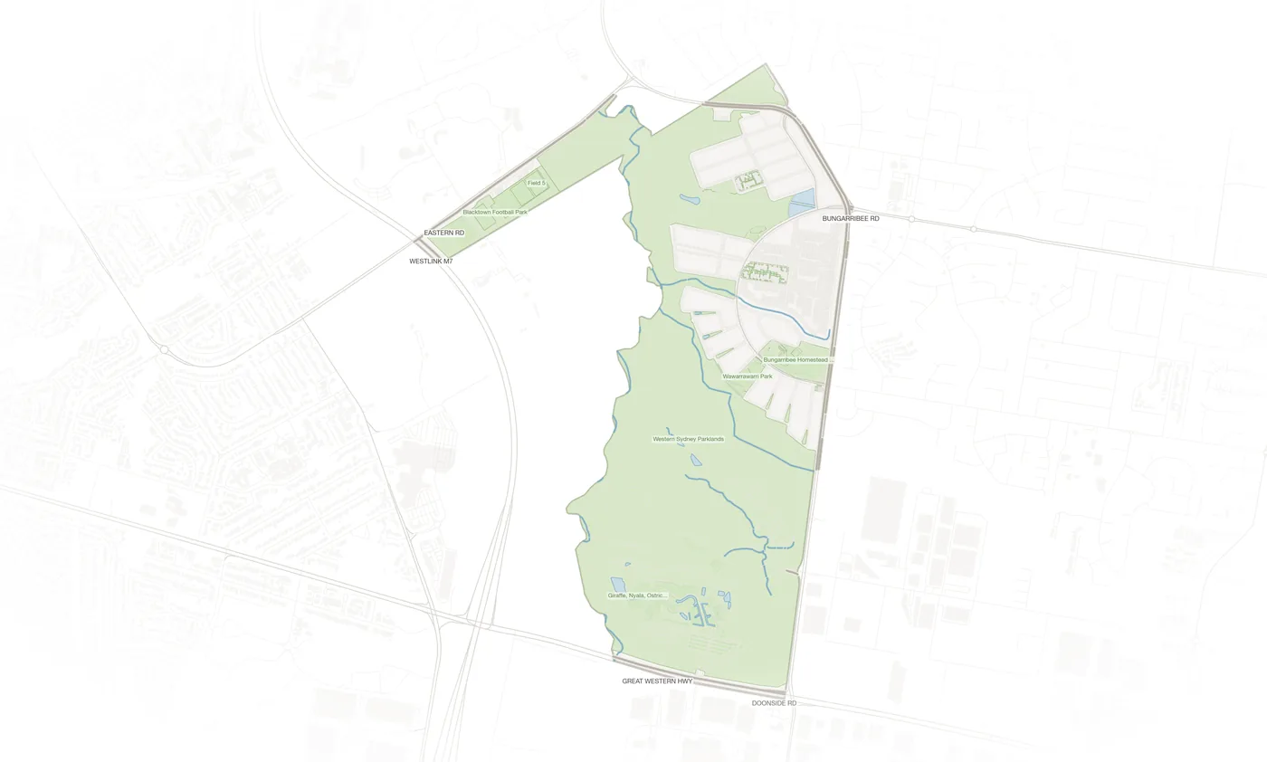 Bungarribee urban fabric map