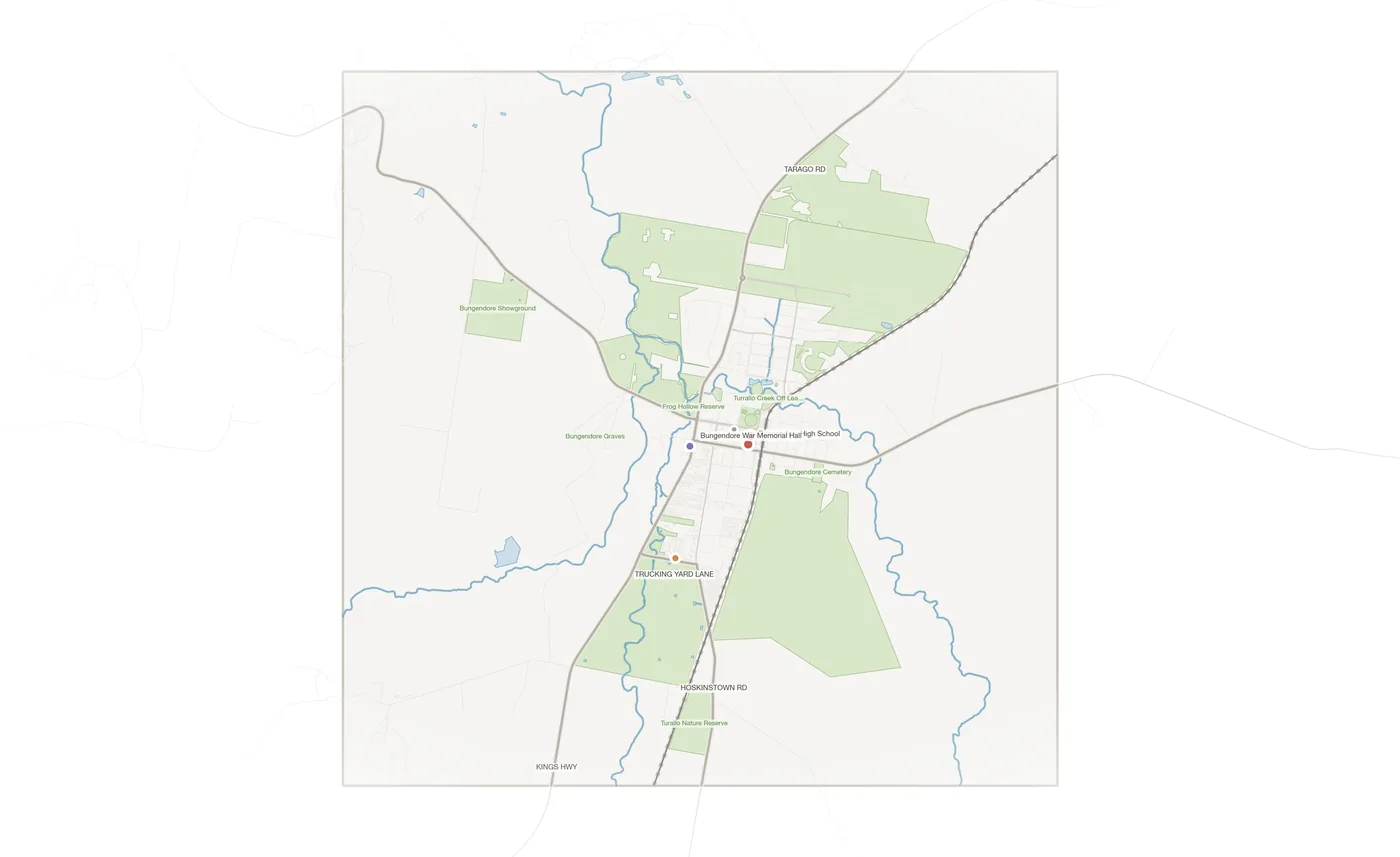 Bungendore urban fabric map