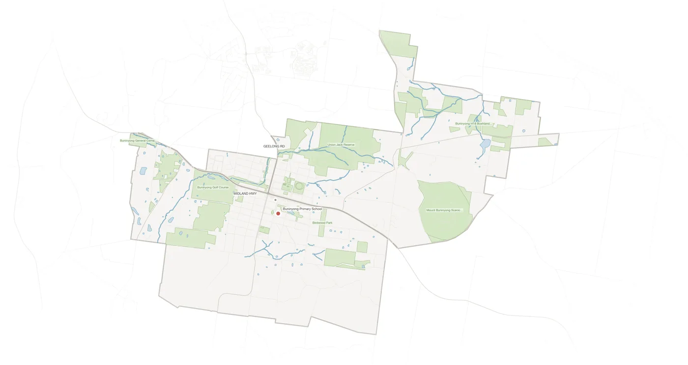 Buninyong urban fabric map