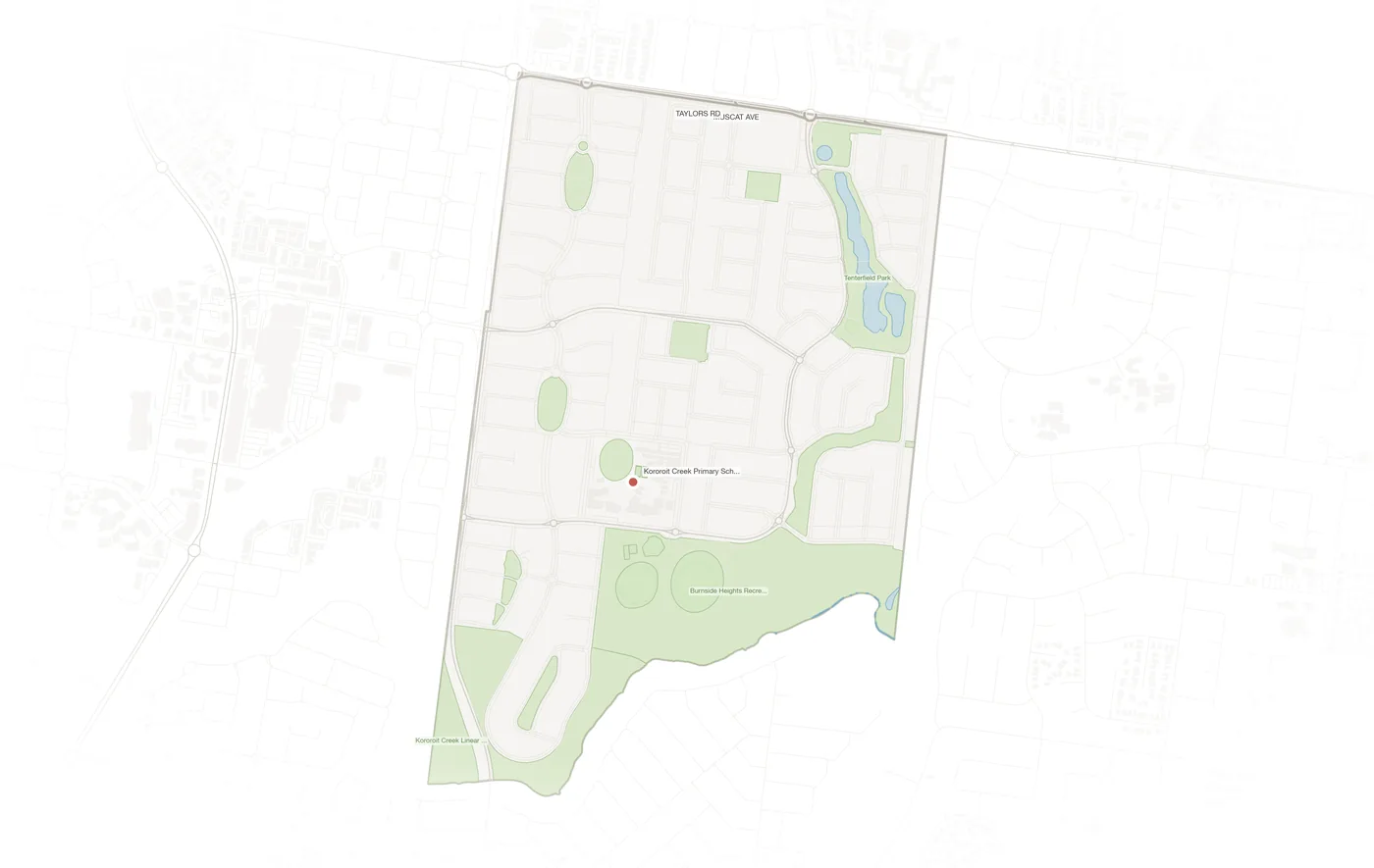 Burnside Heights urban fabric map
