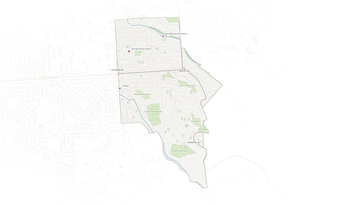 Burnside urban fabric map