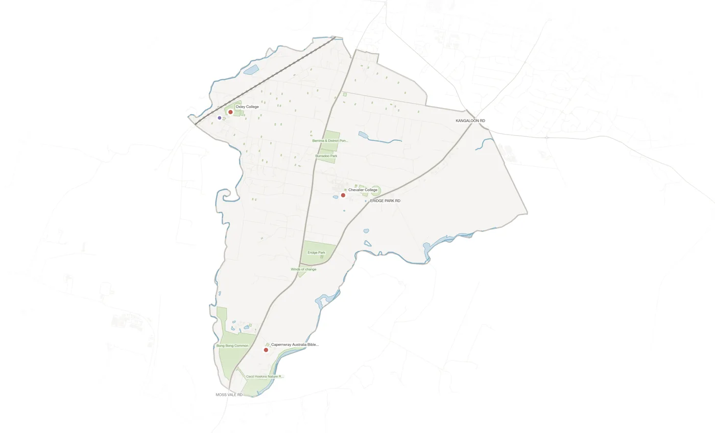 Burradoo urban fabric map