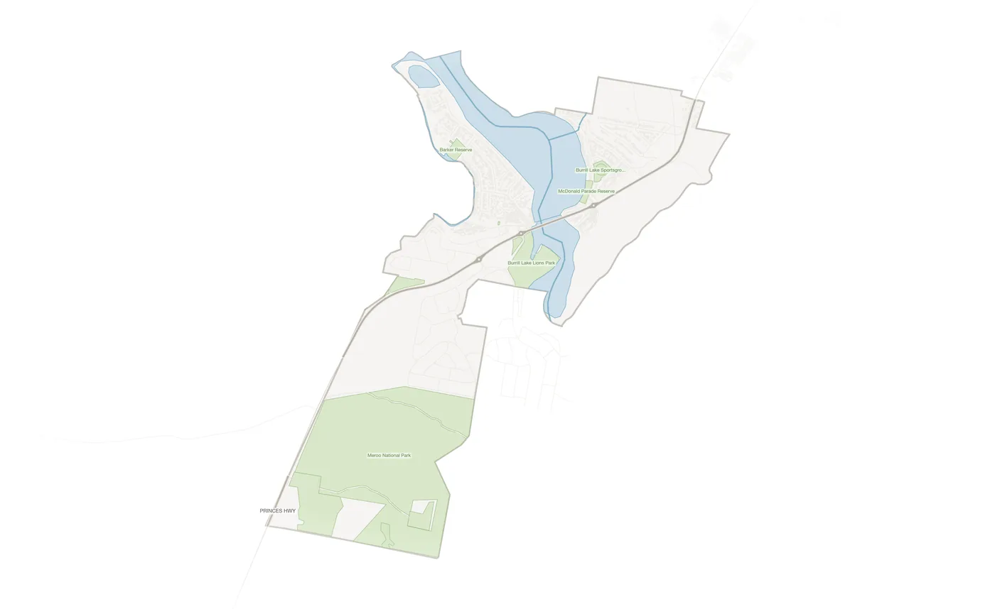 Burrill Lake urban fabric map