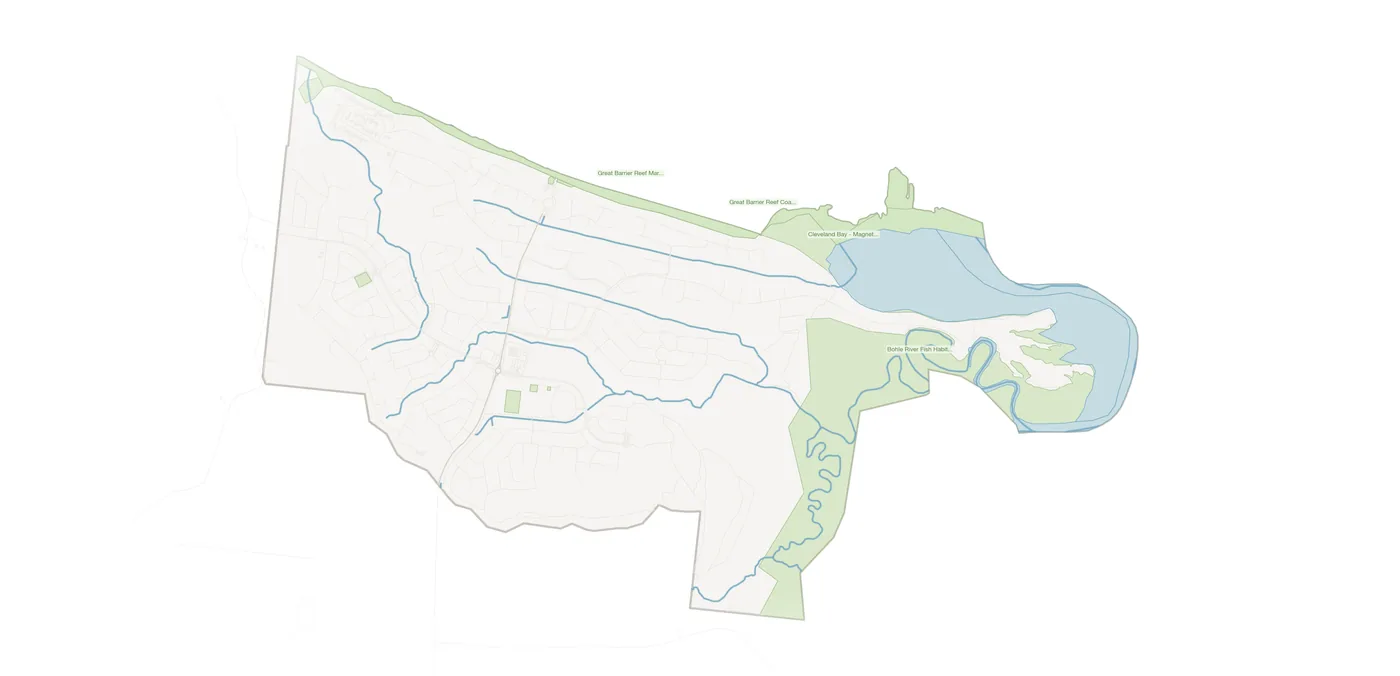 Bushland Beach urban fabric map