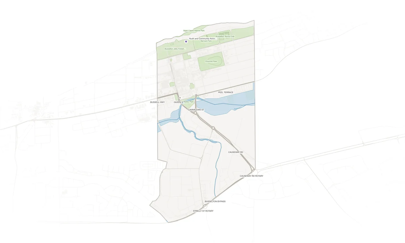 Busselton urban fabric map