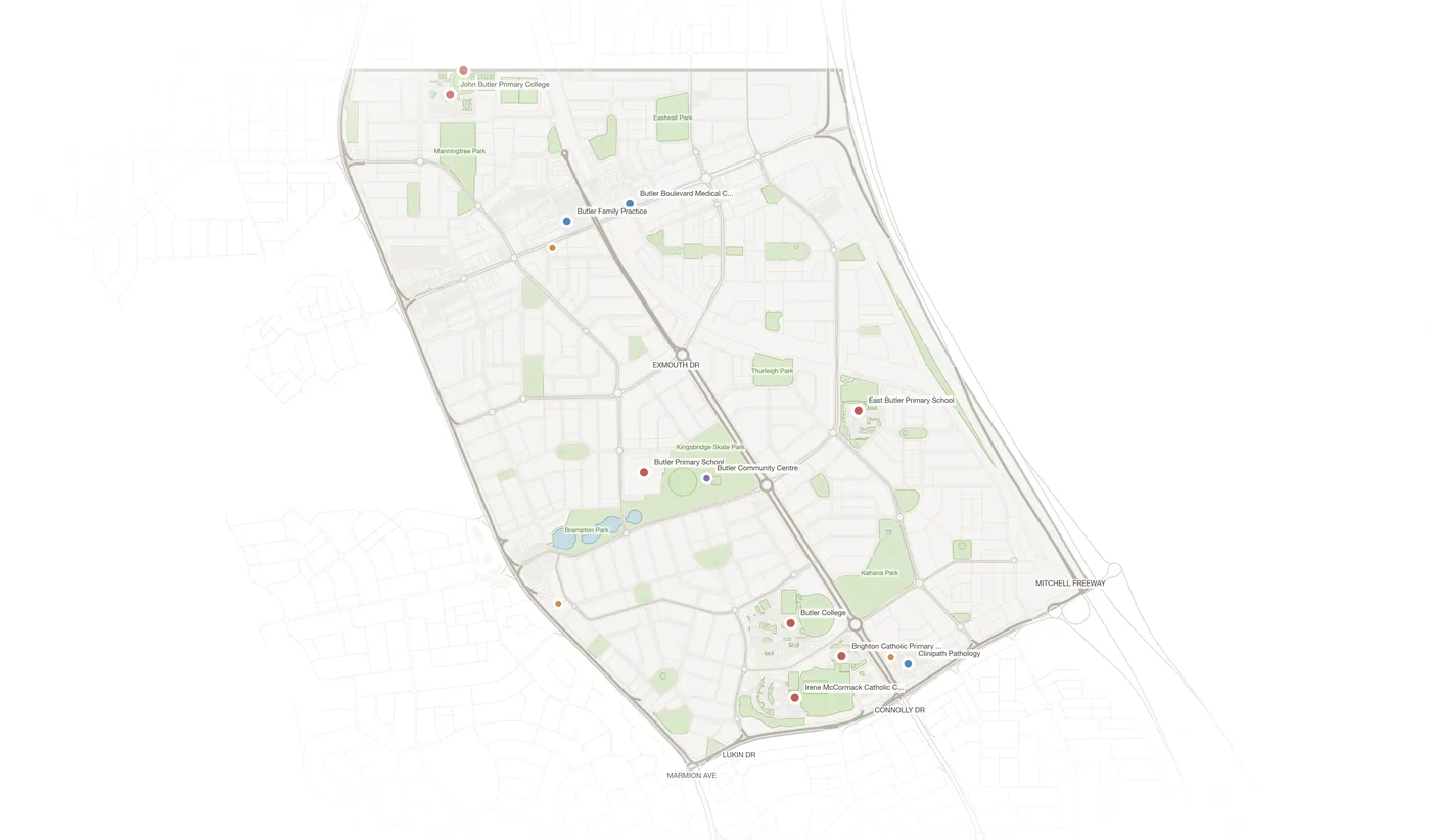 Butler urban fabric map