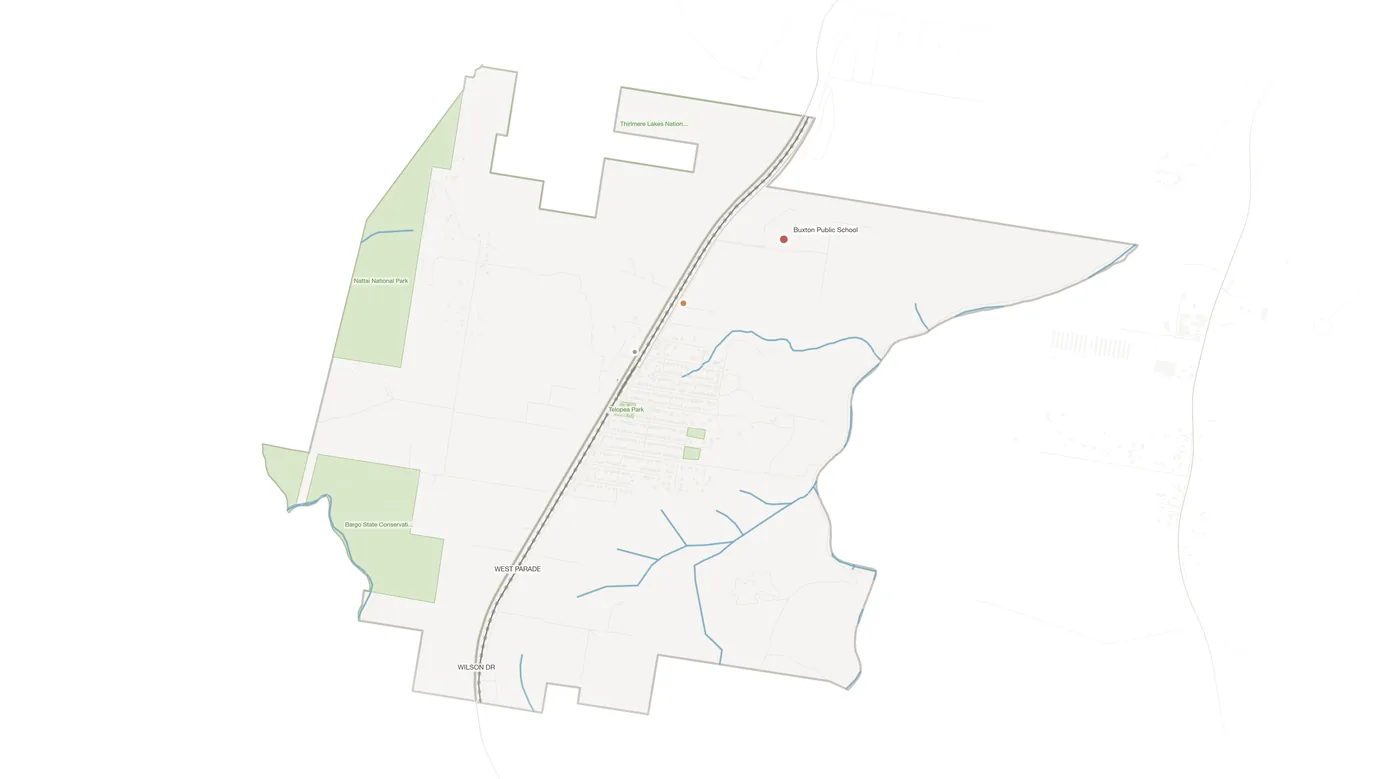 Buxton urban fabric map