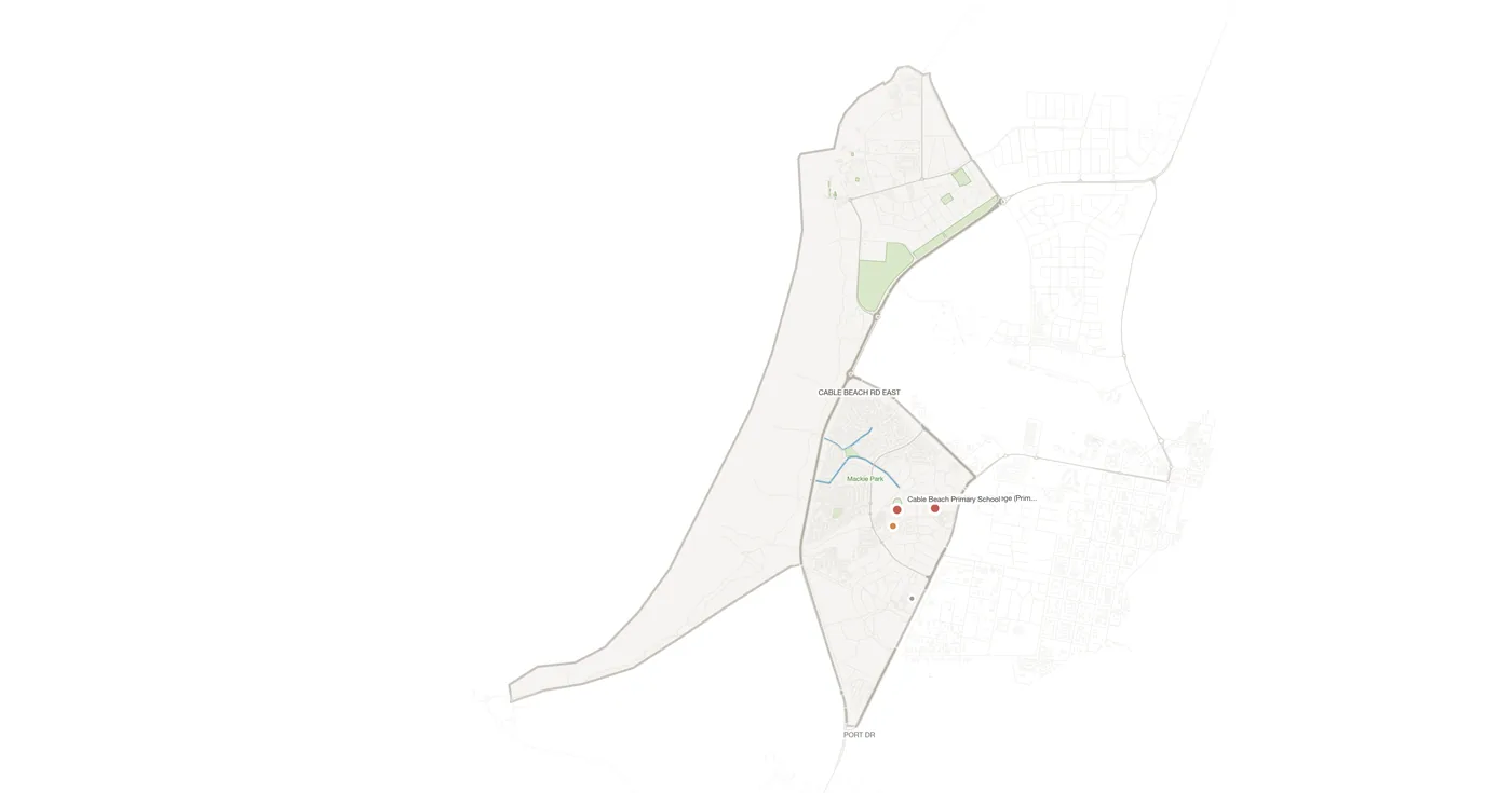 Cable Beach urban fabric map
