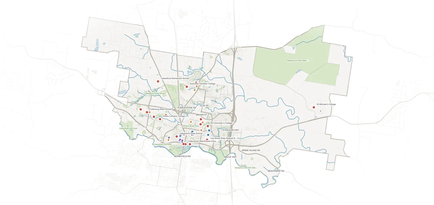 Caboolture urban fabric map