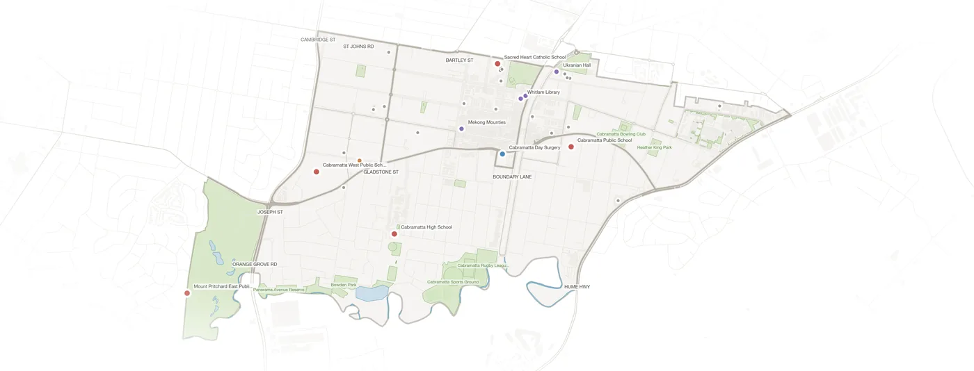 Cabramatta urban fabric map
