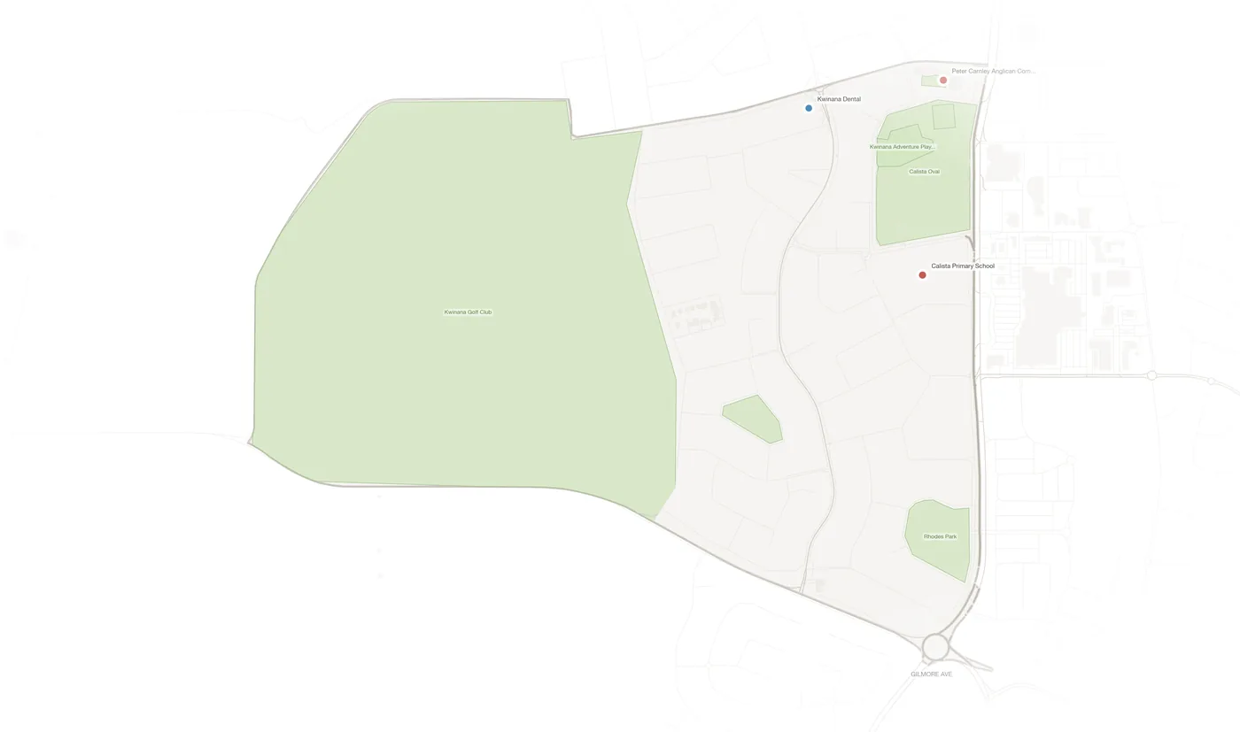 Calista urban fabric map