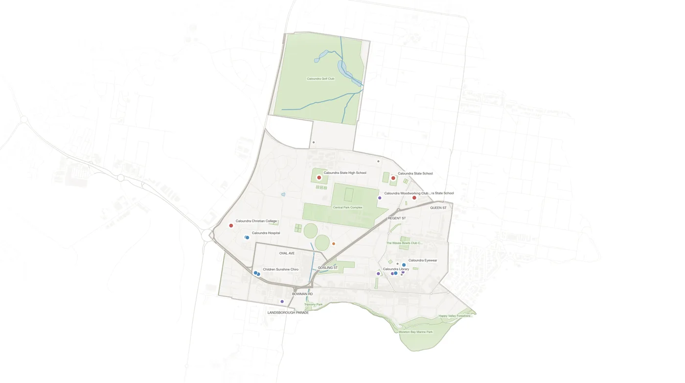 Caloundra urban fabric map