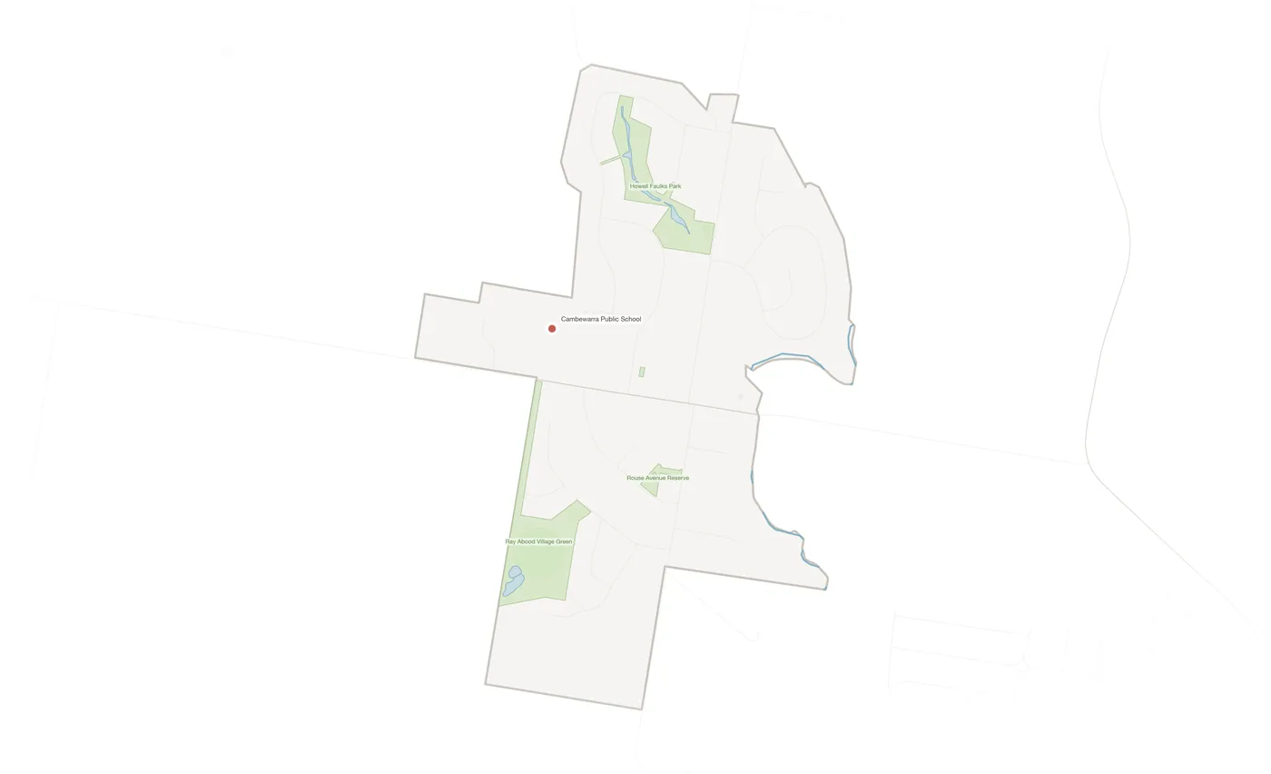 Cambewarra Village urban fabric map