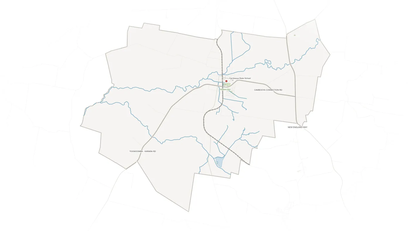 Cambooya urban fabric map