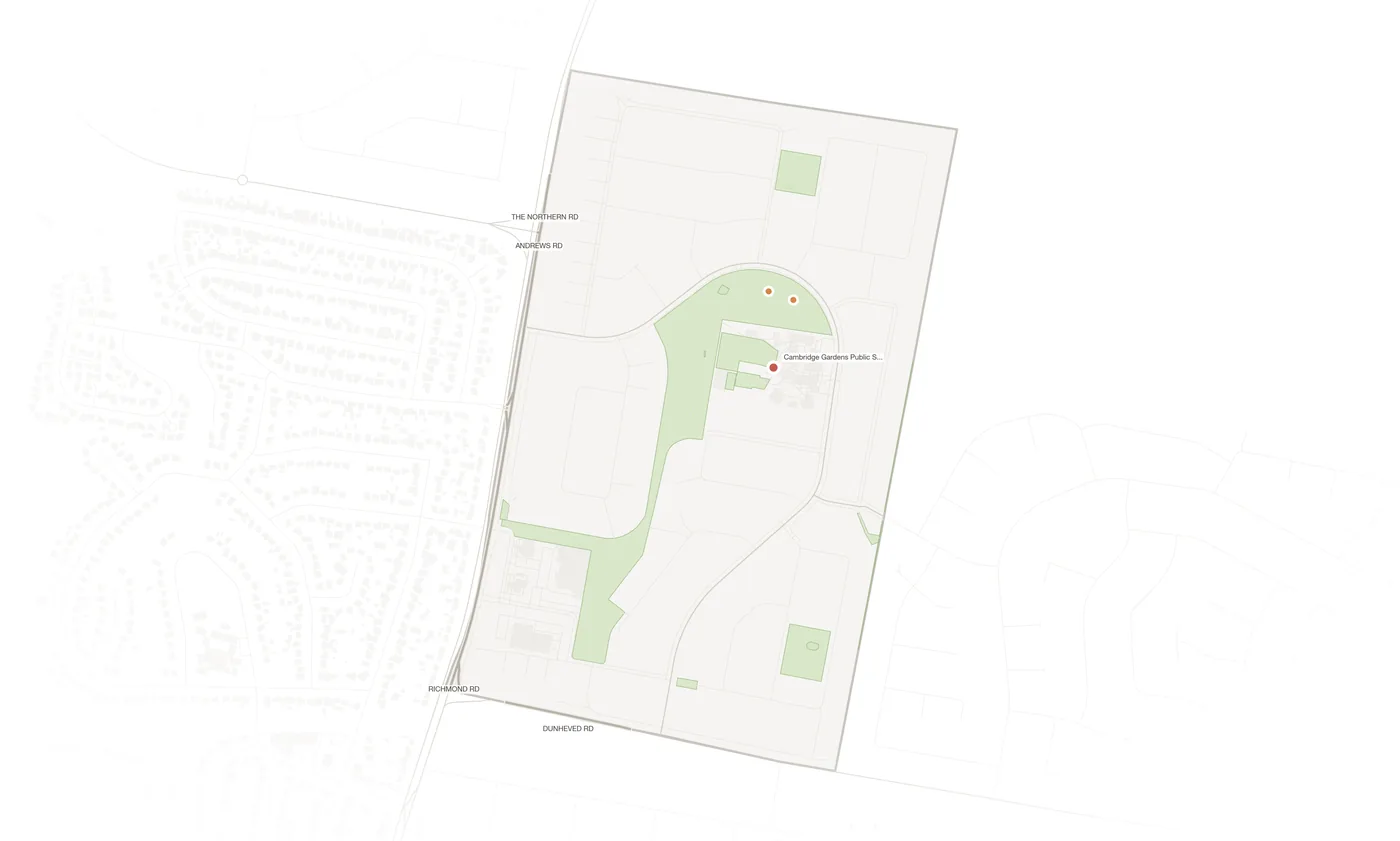Cambridge Gardens urban fabric map