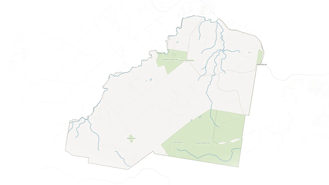 Camp Mountain urban fabric map