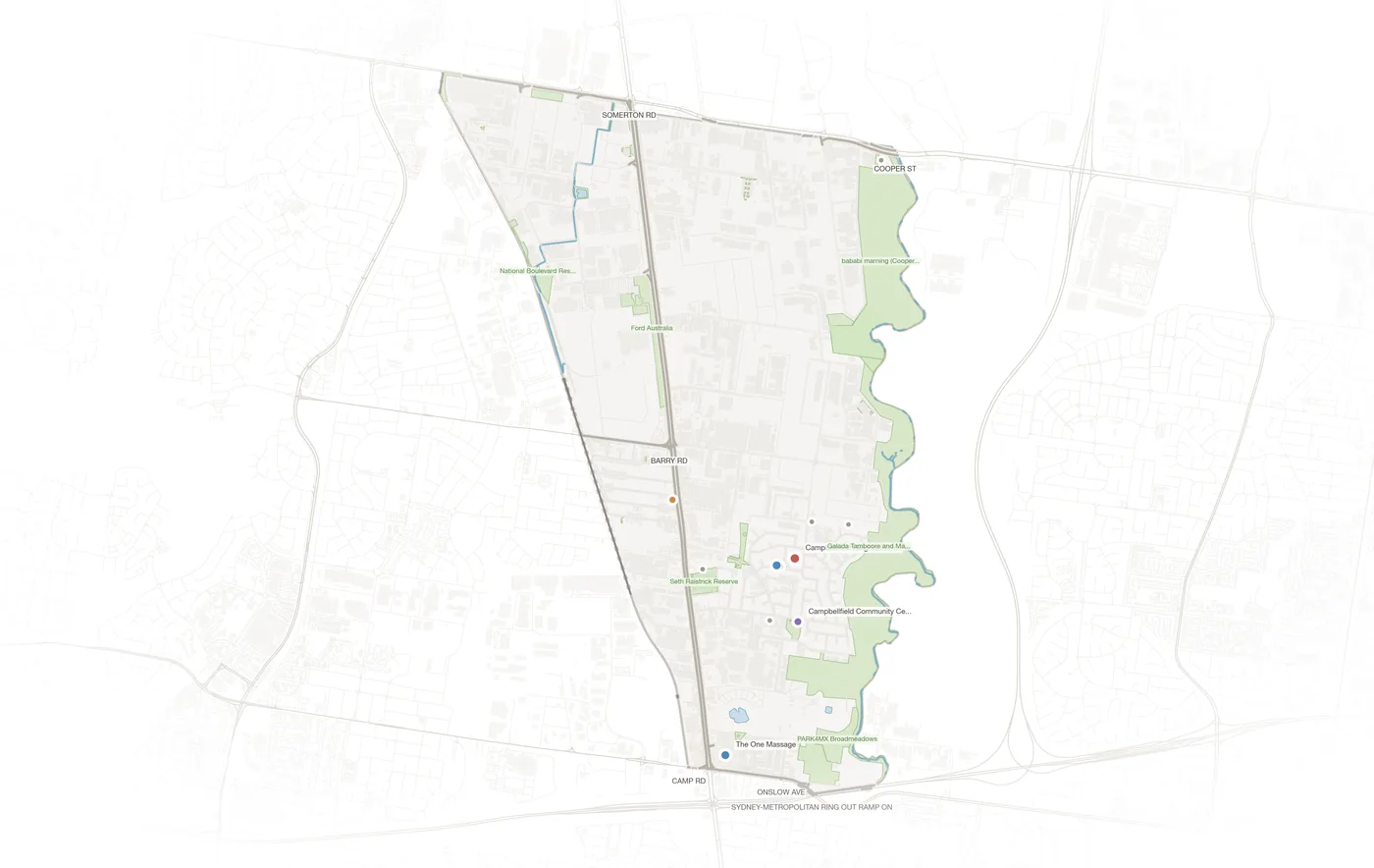 Campbellfield urban fabric map