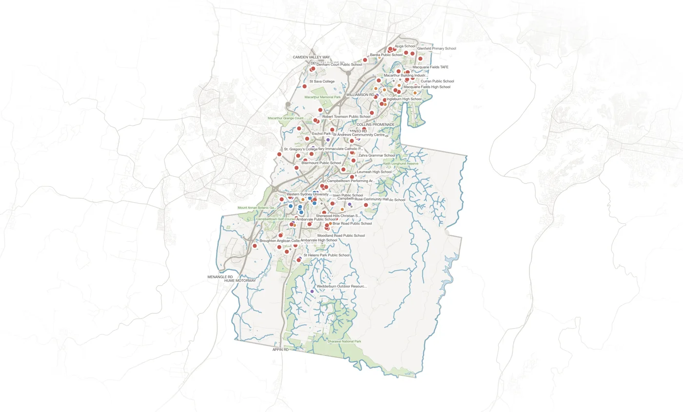 Campbelltown urban fabric map