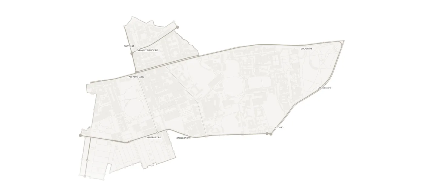 Camperdown urban fabric map