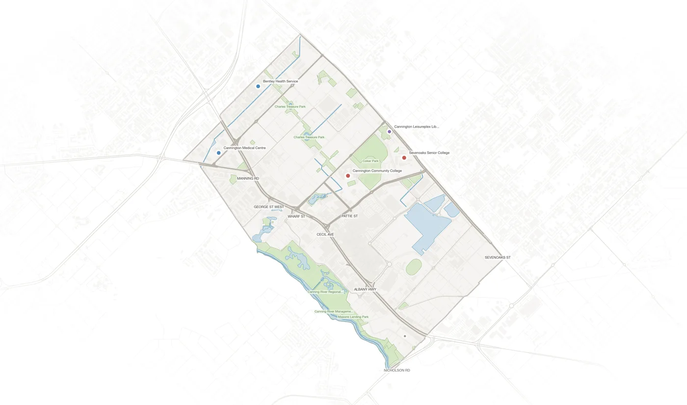 Cannington urban fabric map