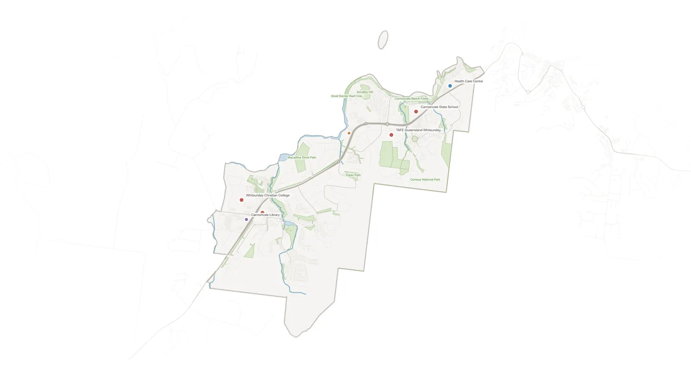 Cannonvale urban fabric map
