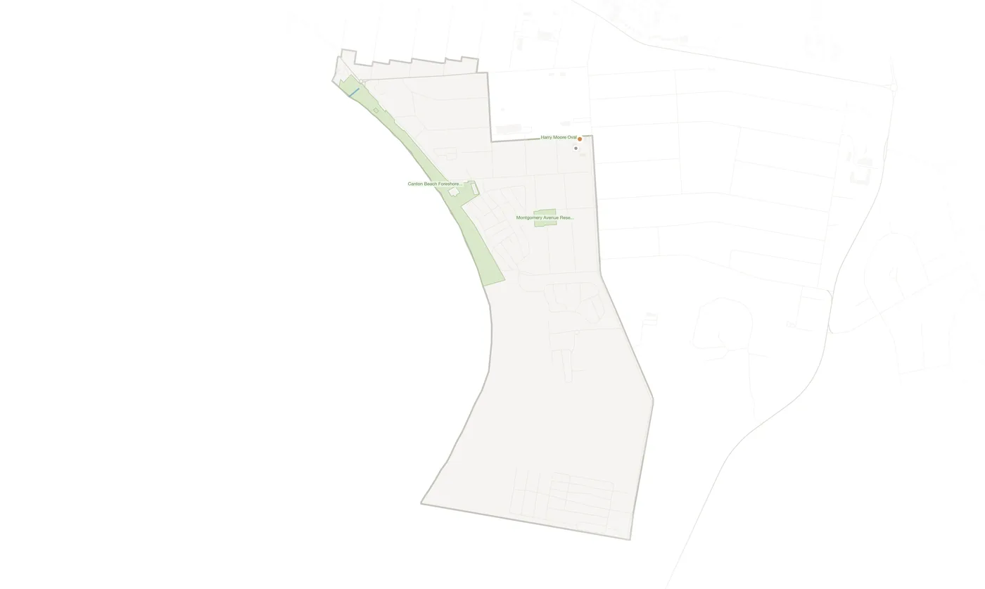 Canton Beach urban fabric map