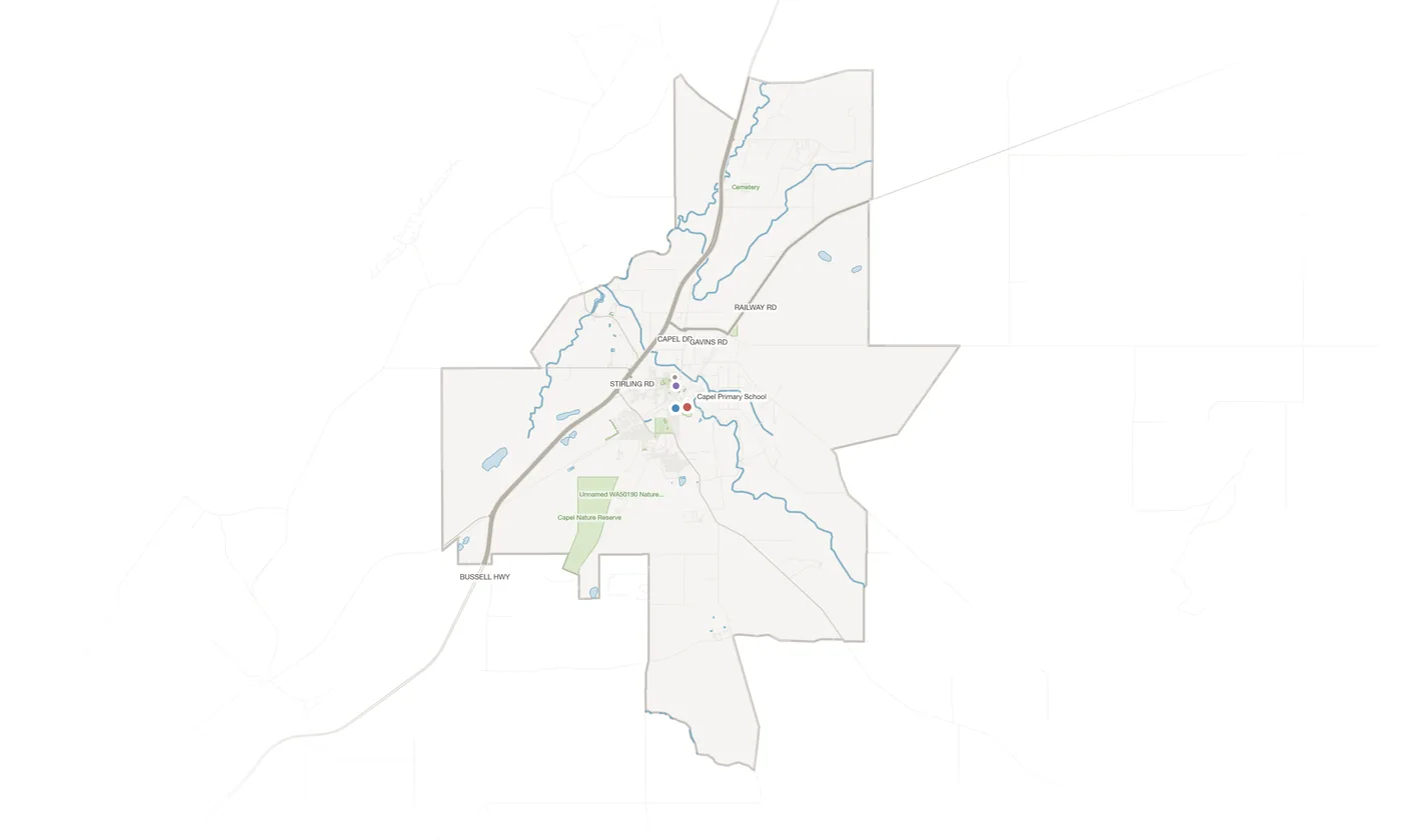 Capel urban fabric map