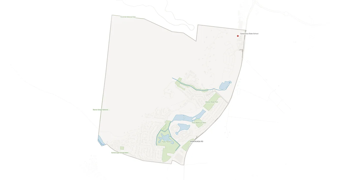 Caravonica urban fabric map