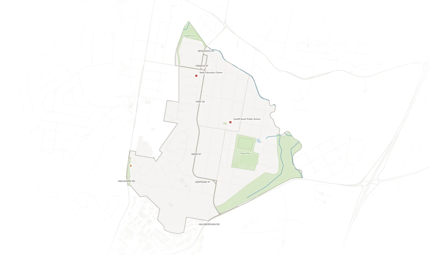 Cardiff South urban fabric map