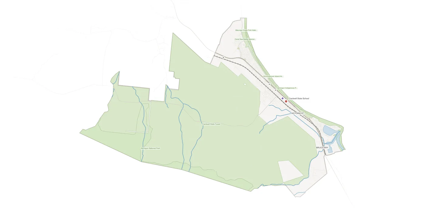 Cardwell urban fabric map