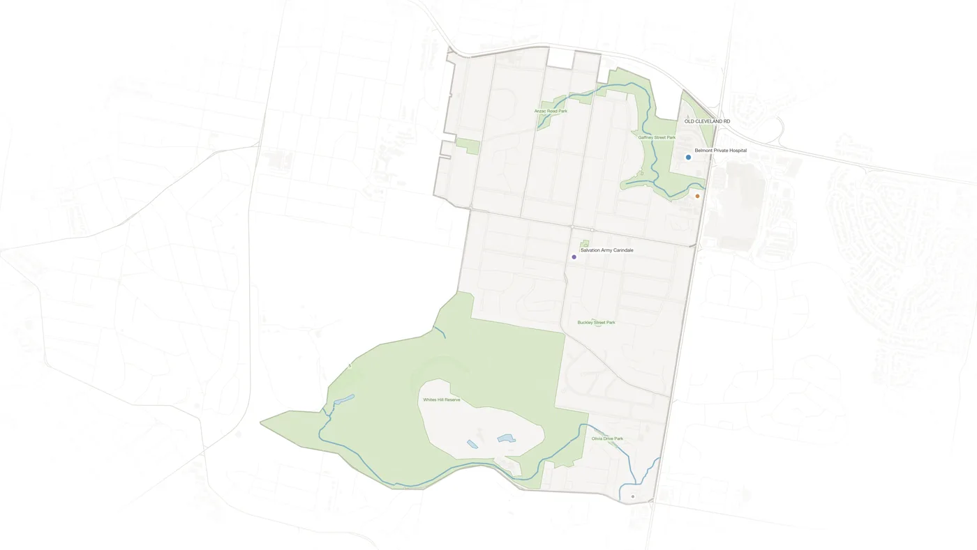 Carina Heights urban fabric map