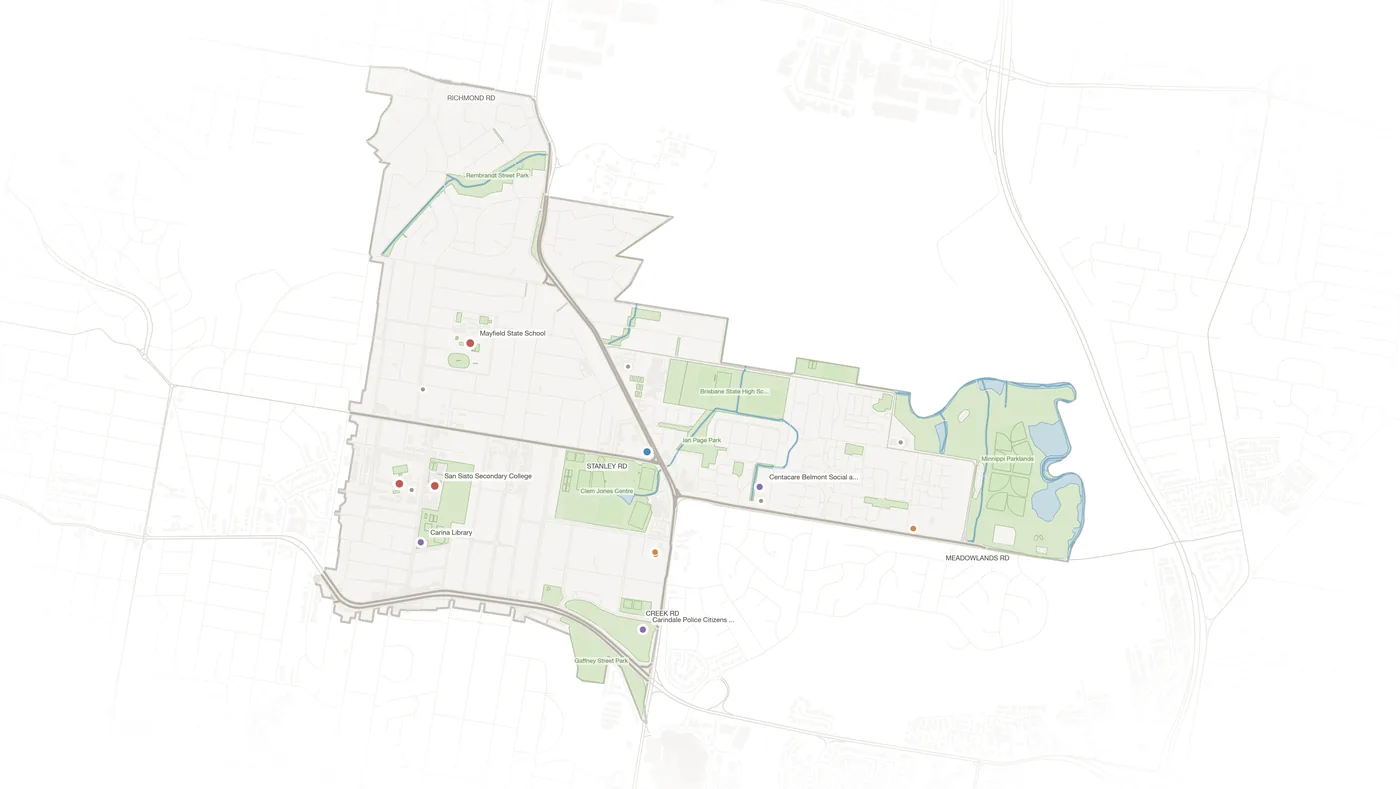 Carina urban fabric map