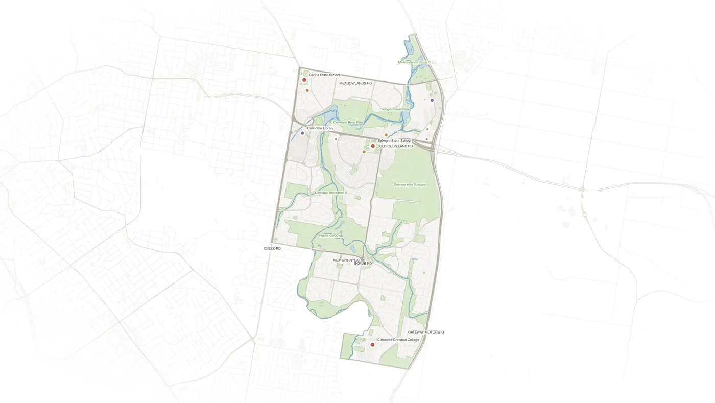 Carindale urban fabric map