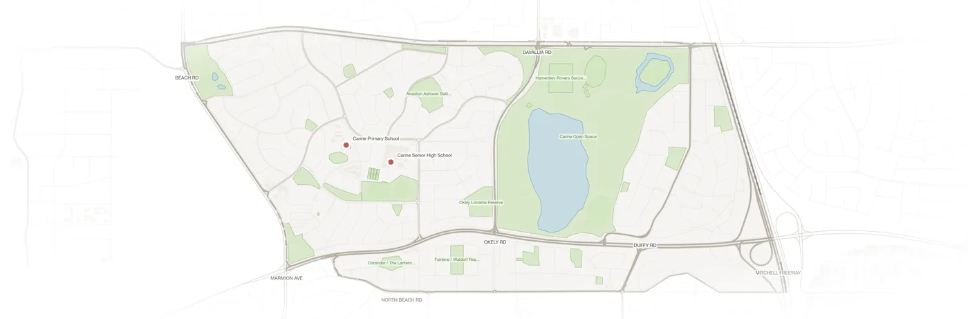 Carine urban fabric map