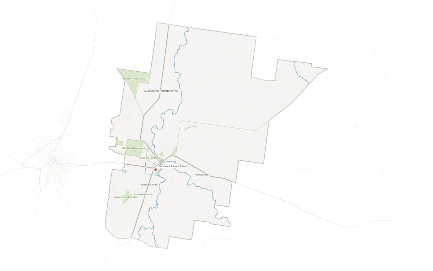 Carisbrook urban fabric map