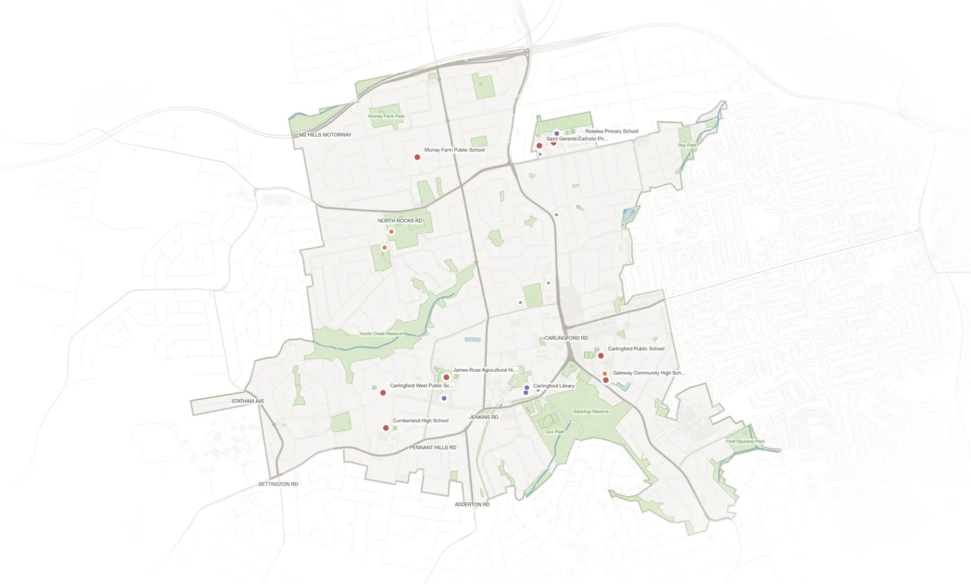 Carlingford urban fabric map