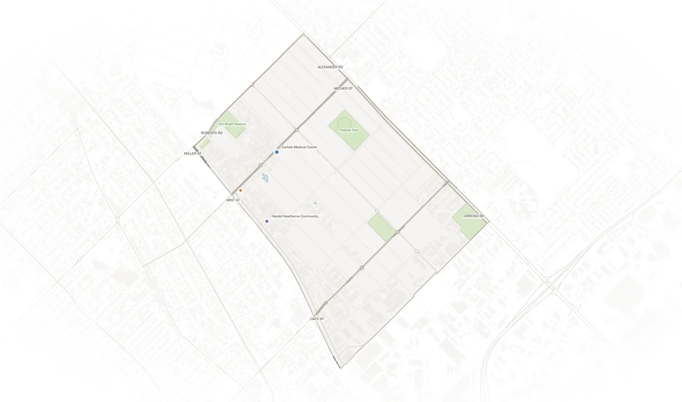 Carlisle urban fabric map