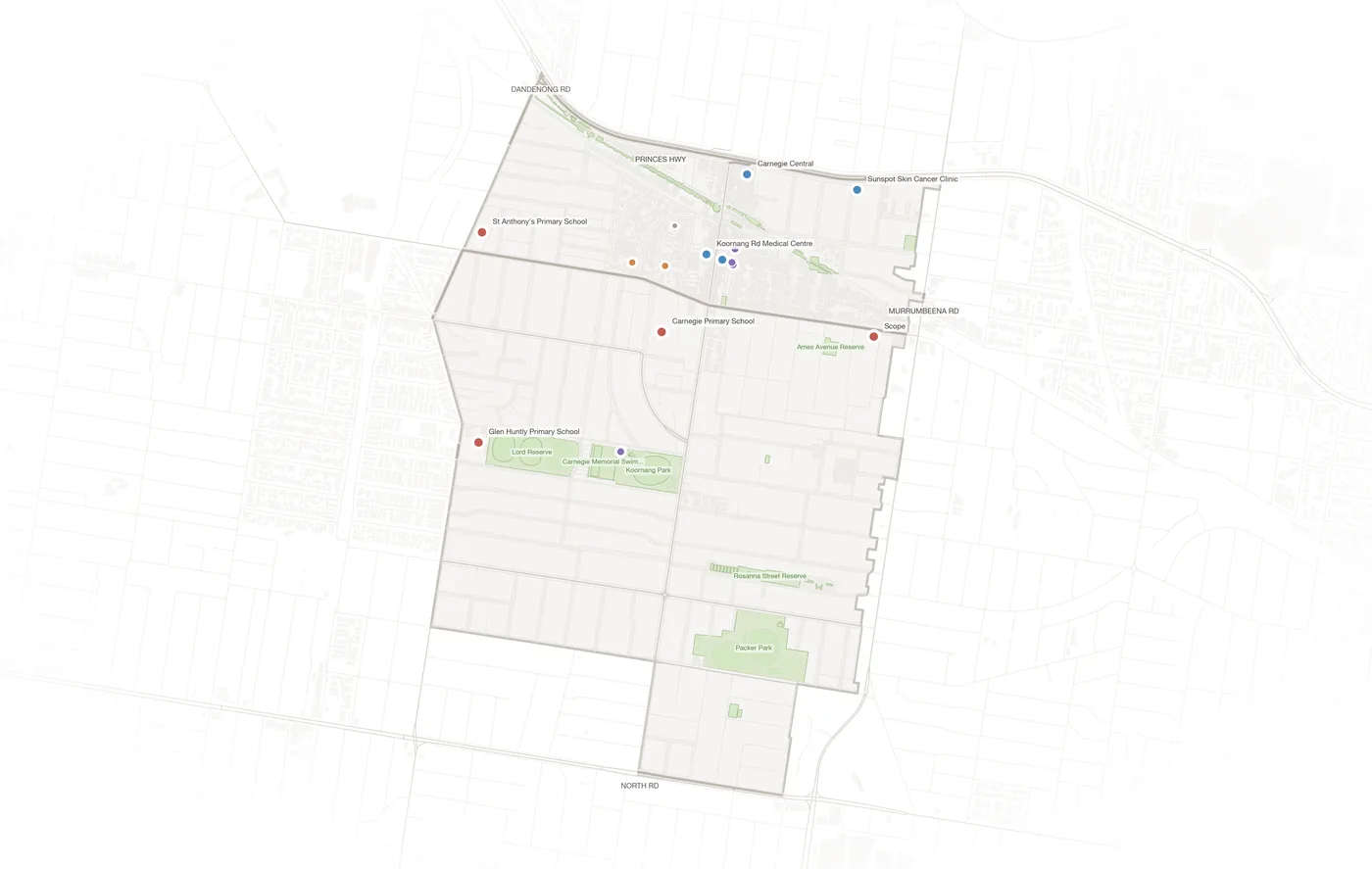 Carnegie urban fabric map