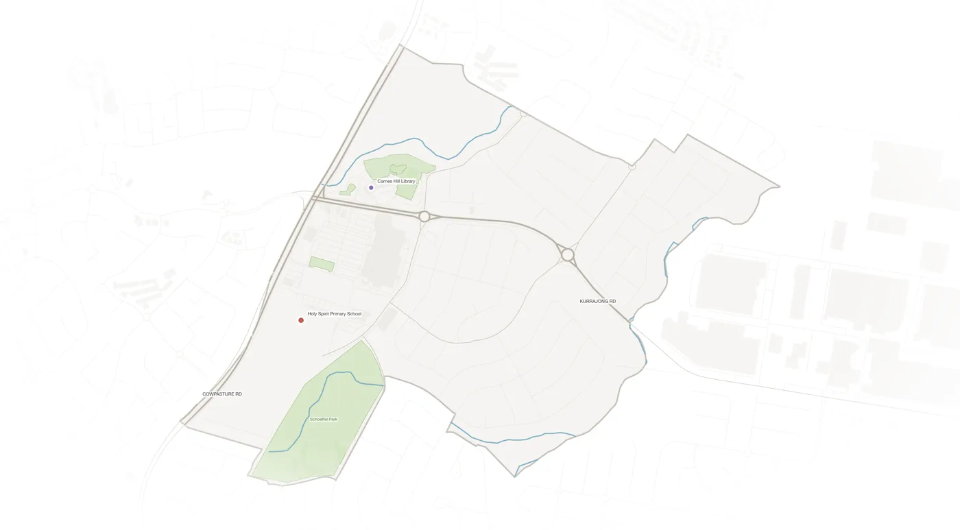 Carnes Hill urban fabric map