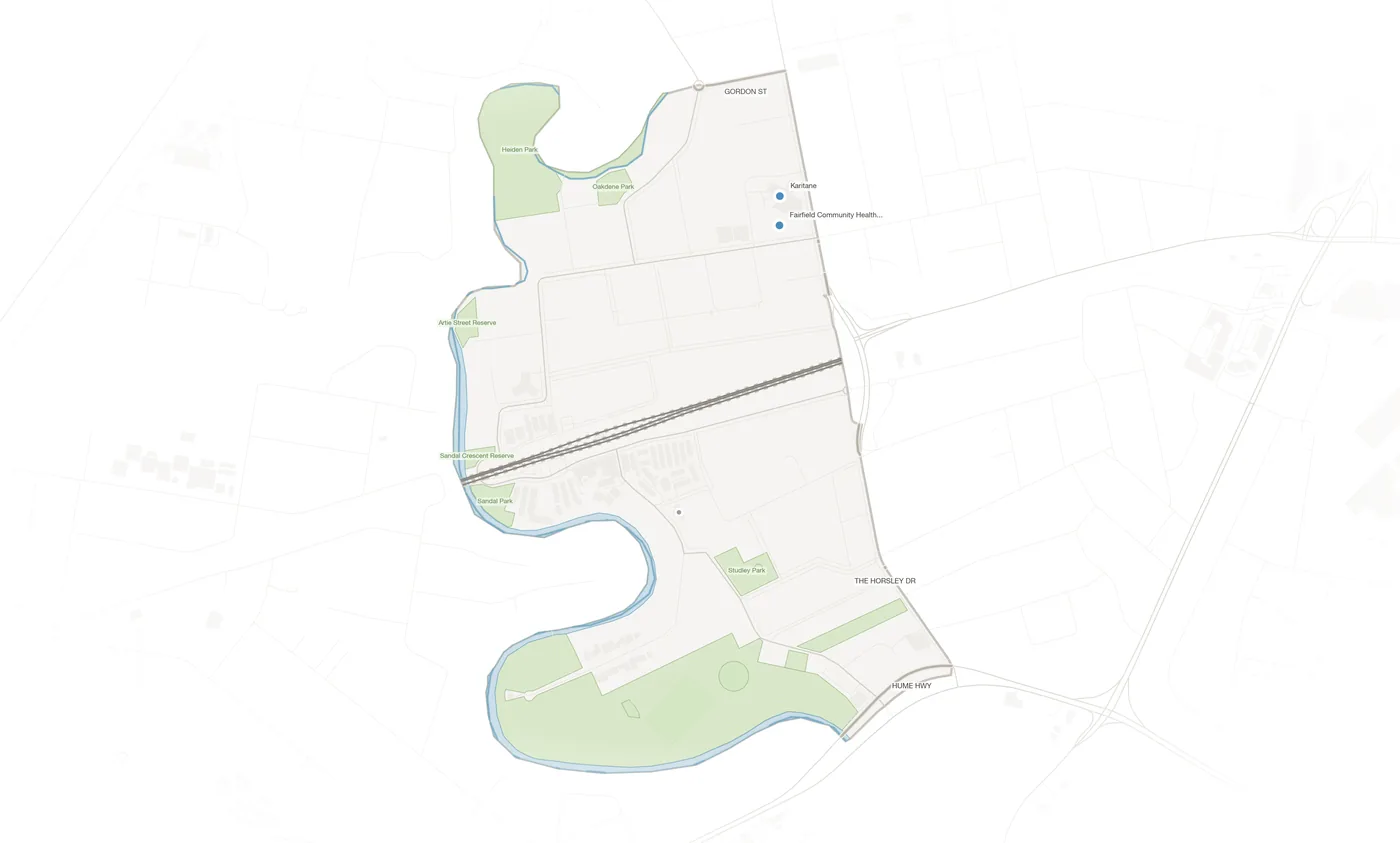 Carramar urban fabric map