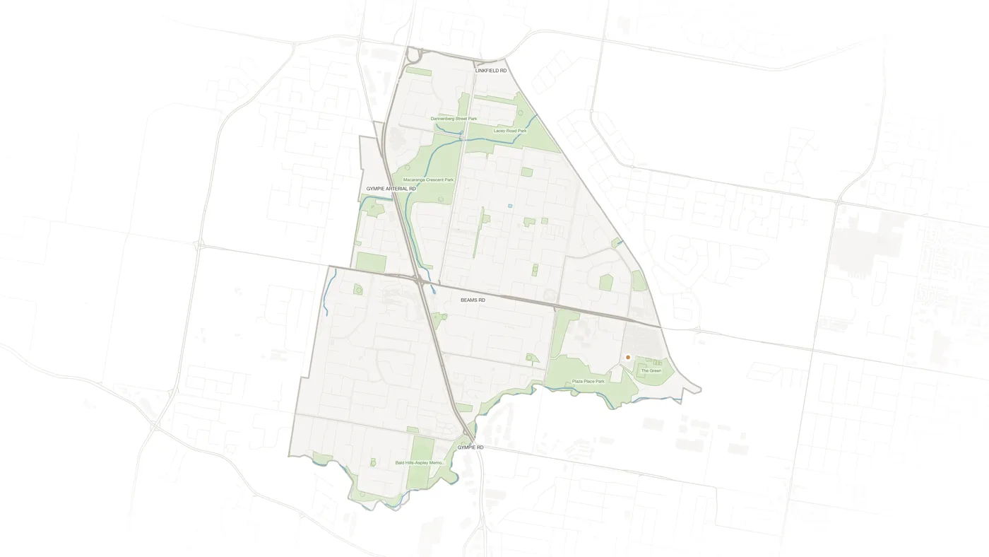 Carseldine urban fabric map