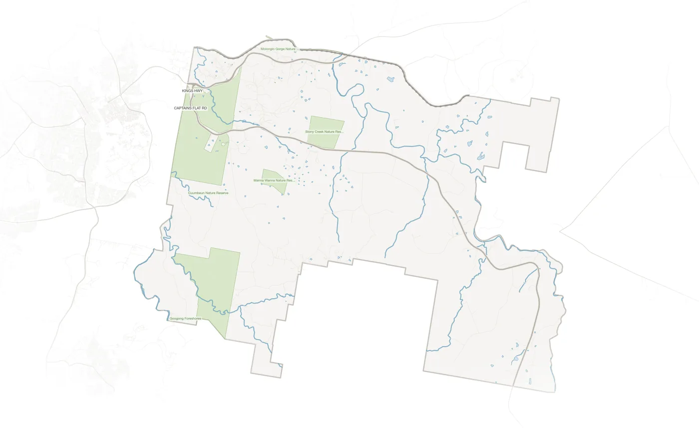Carwoola urban fabric map