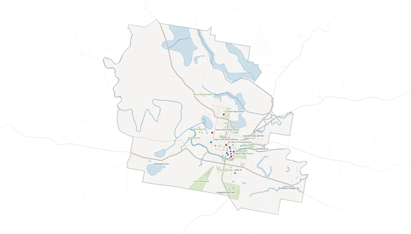 Casino urban fabric map