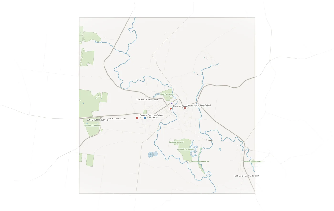 Casterton urban fabric map