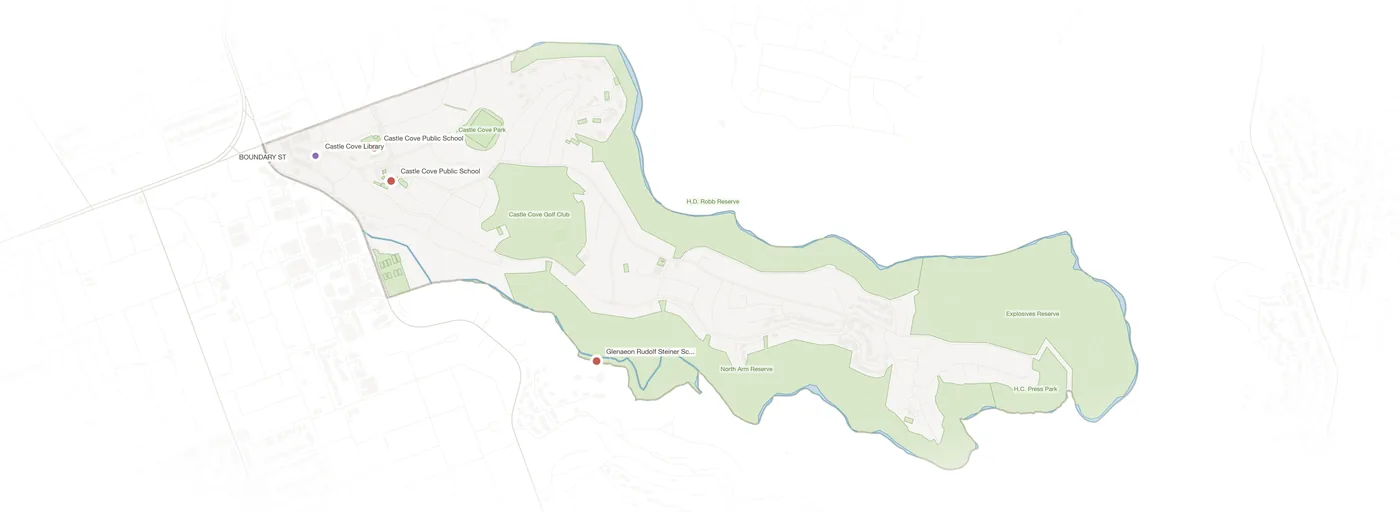 Castle Cove urban fabric map