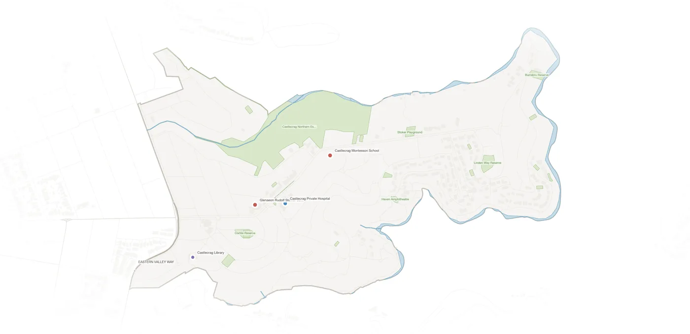 Castlecrag urban fabric map