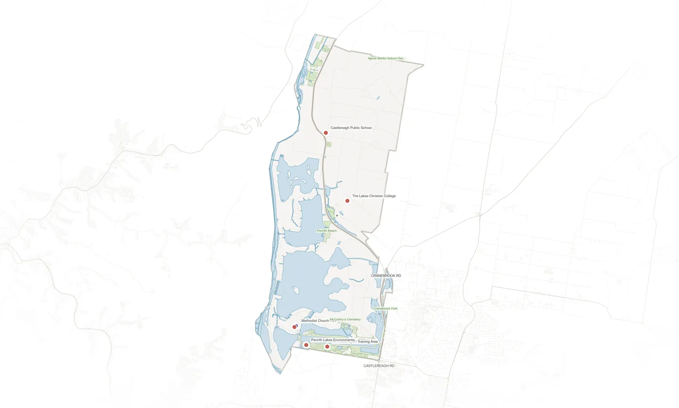 Castlereagh urban fabric map